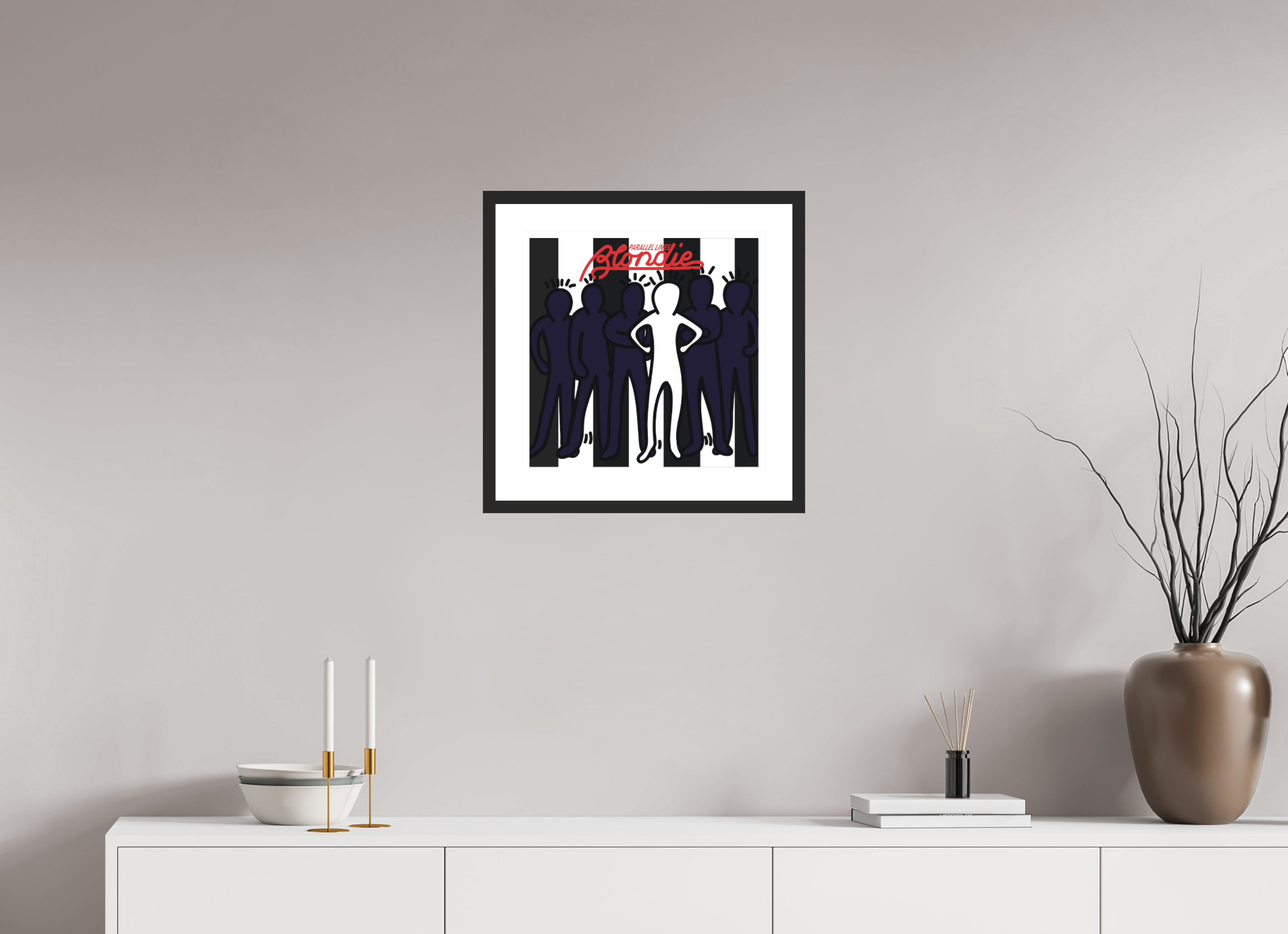 40 x 40 cm, FRAMED BLACK Blondie