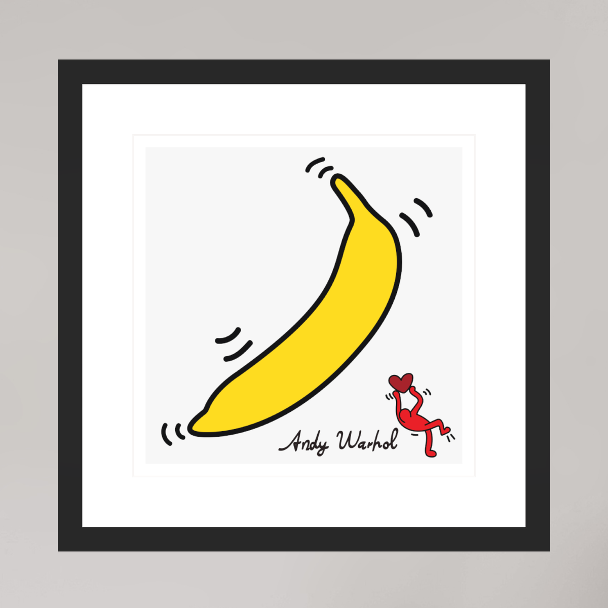30 x 30 cm, FRAMED BLACK Warhol