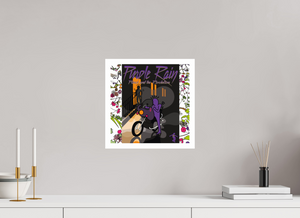 30 x 30 cm, UNFRAMED Purple rain