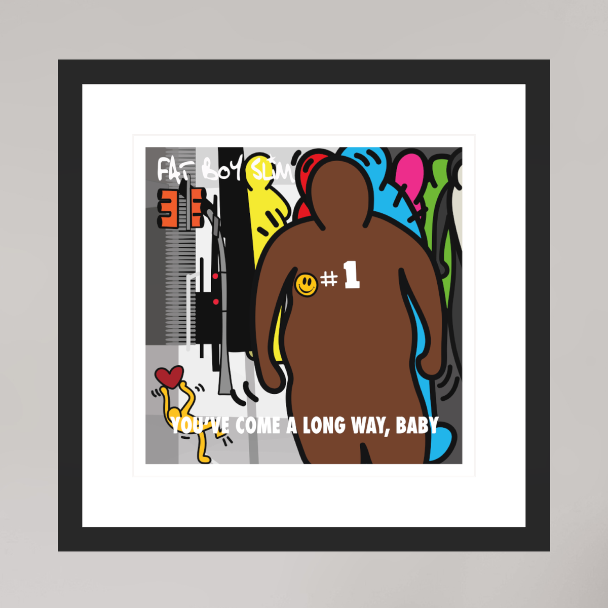 30 x 30 cm, FRAMED BLACK Fatboy Slim