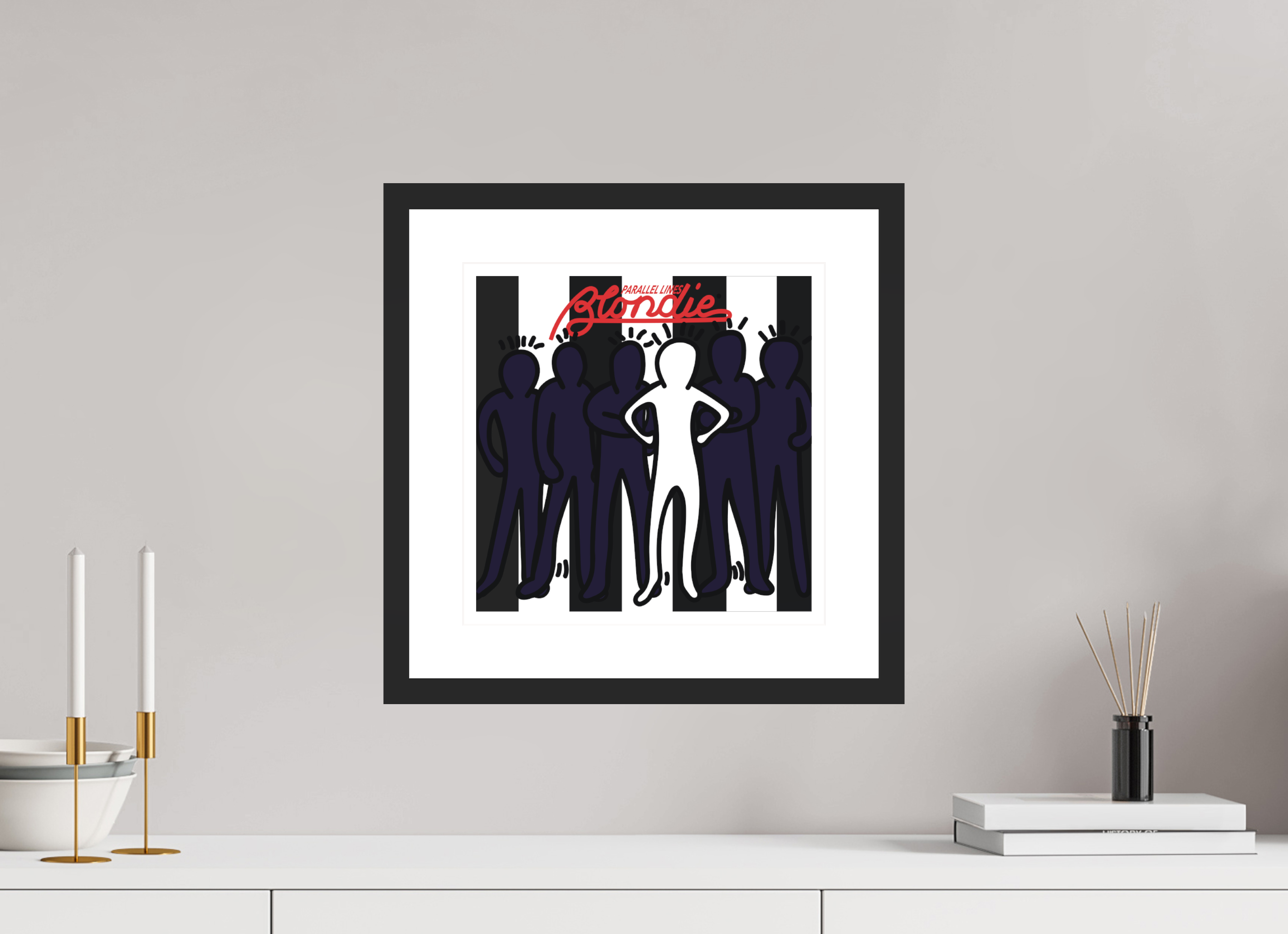 30 x 30 cm, FRAMED BLACK Blondie