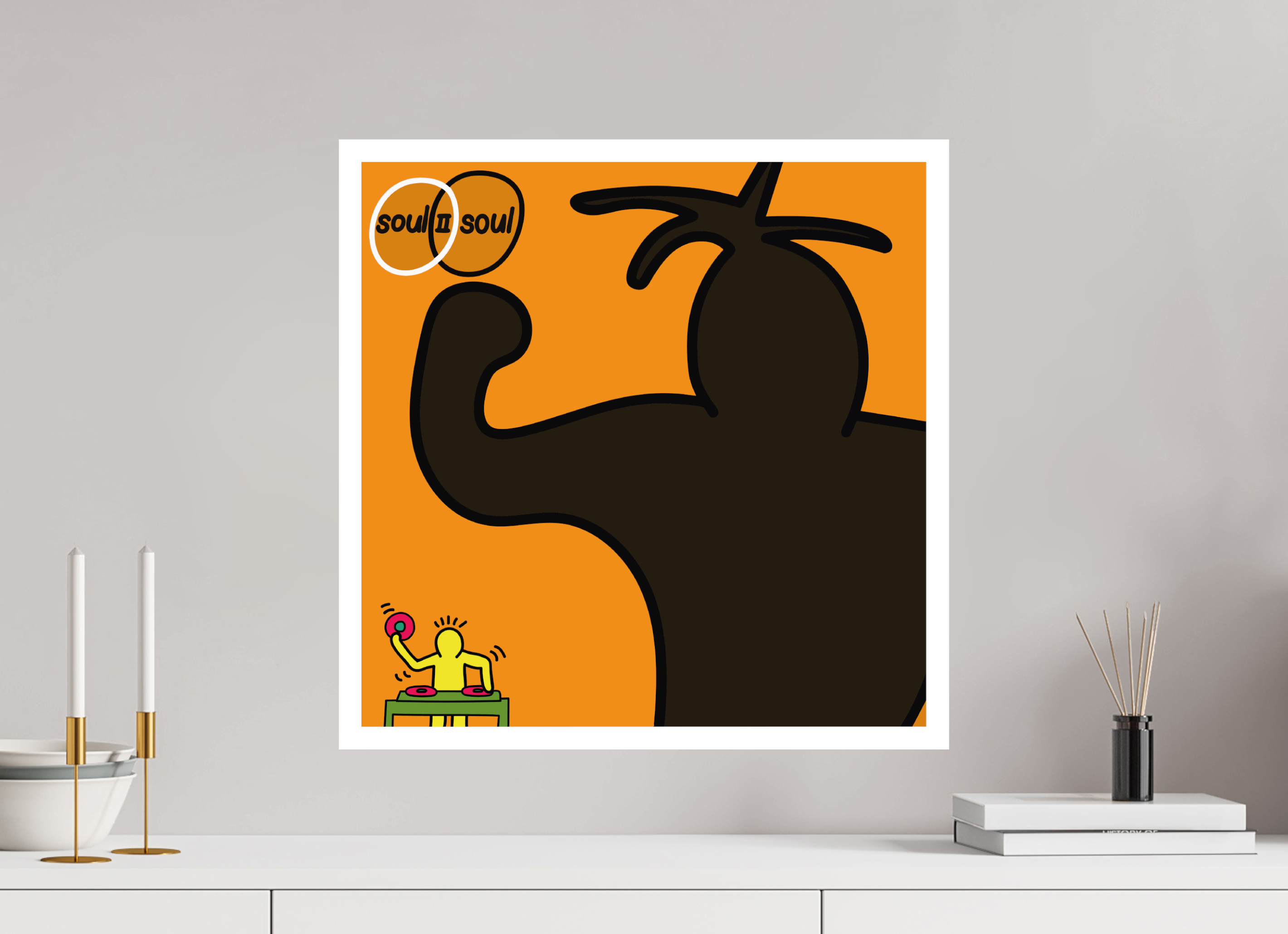 50 x 50 cm, UNFRAMED Soul II Soul