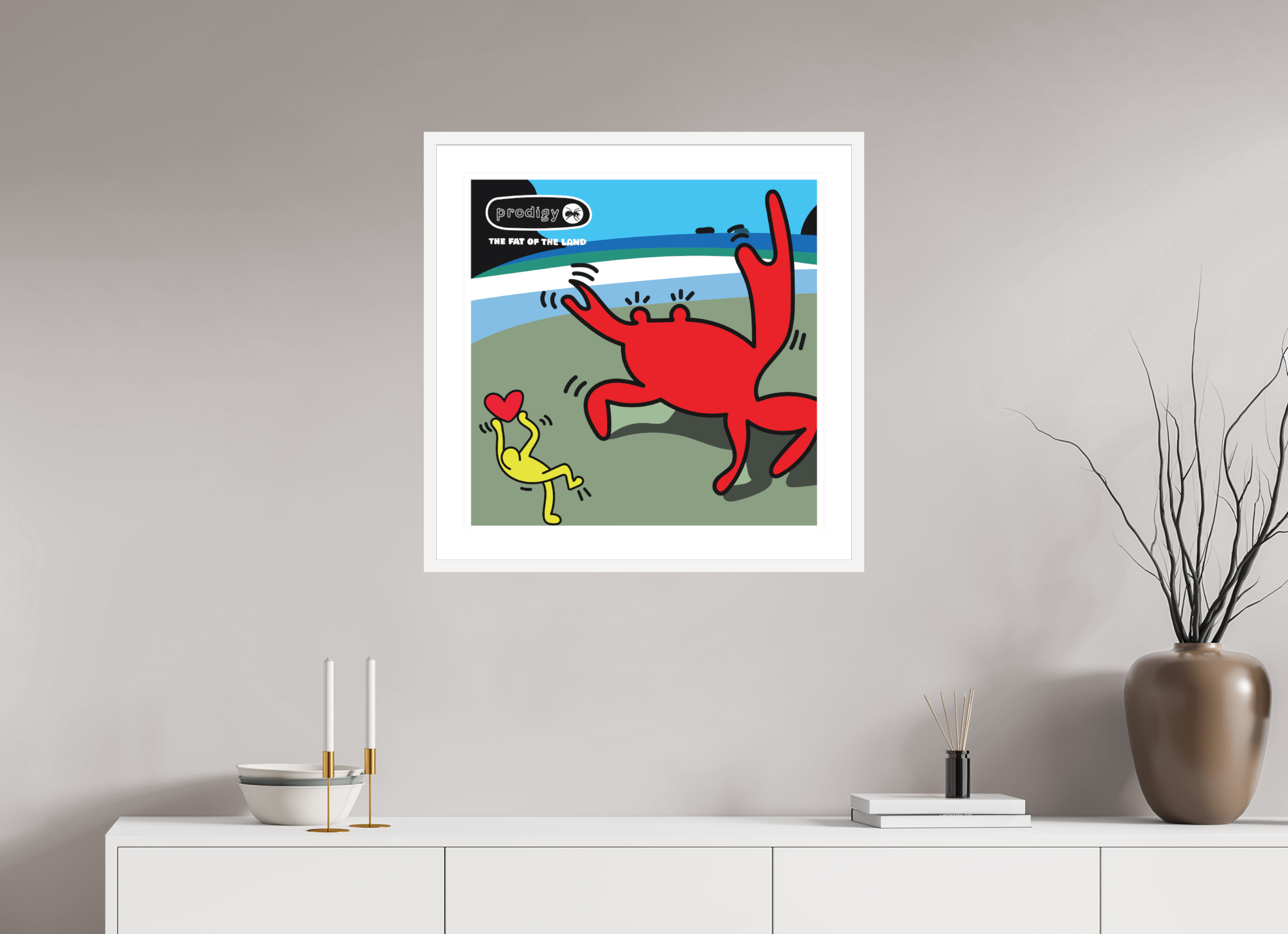 60 x 60 cm, FRAMED WHITE Prodigy