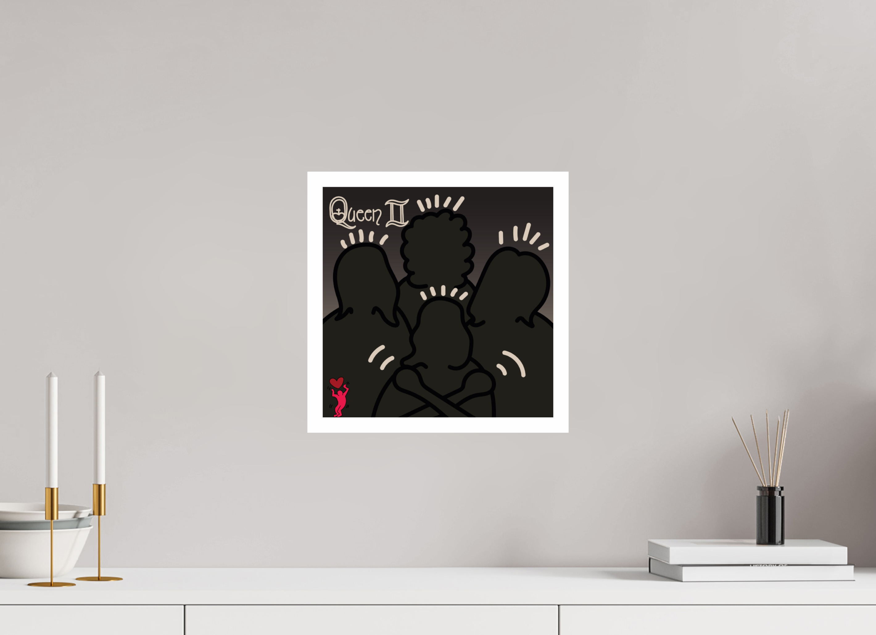 30 x 30 cm, UNFRAMED Queen