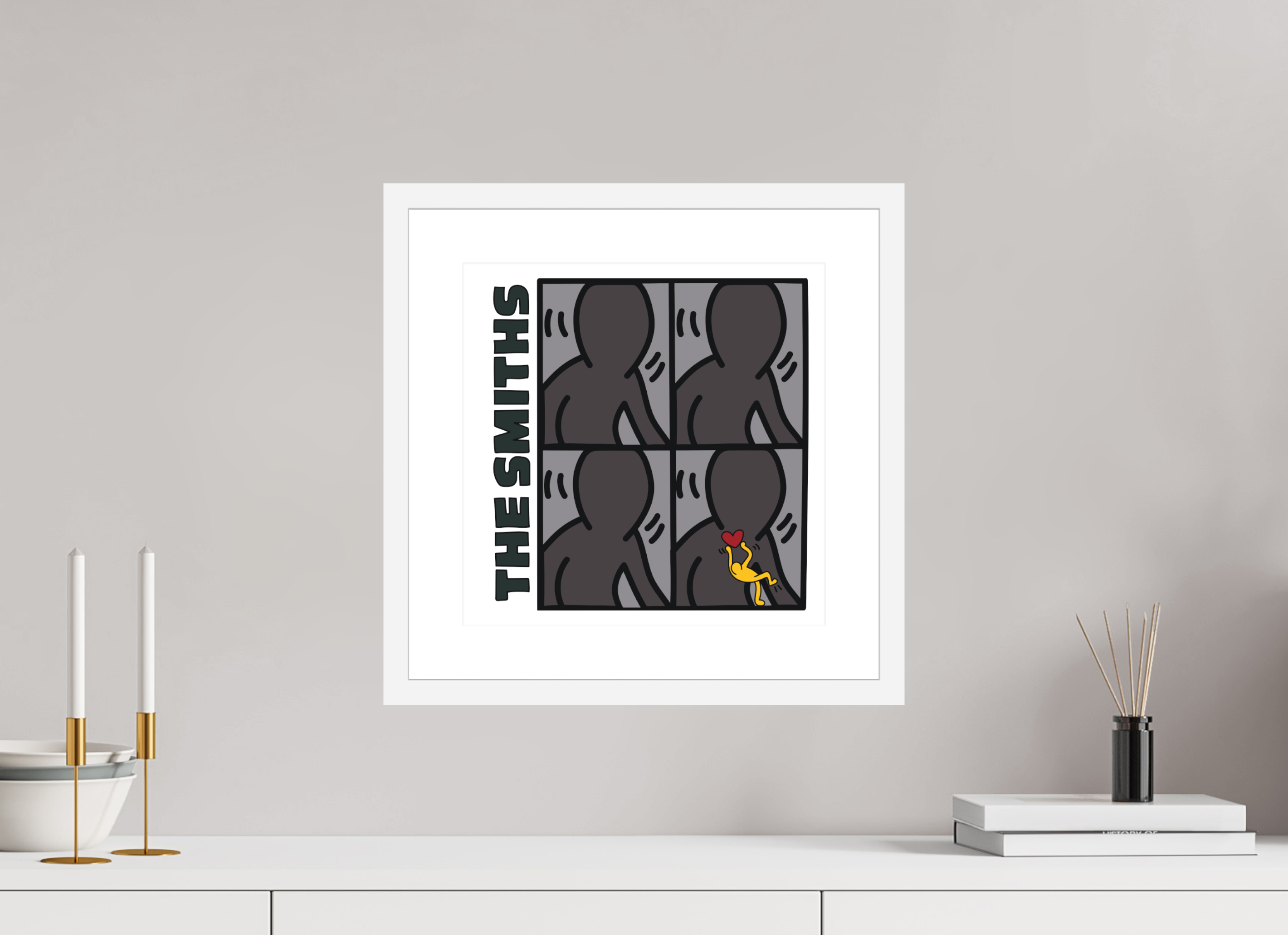 30 x 30 cm, FRAMED WHITE The Smiths