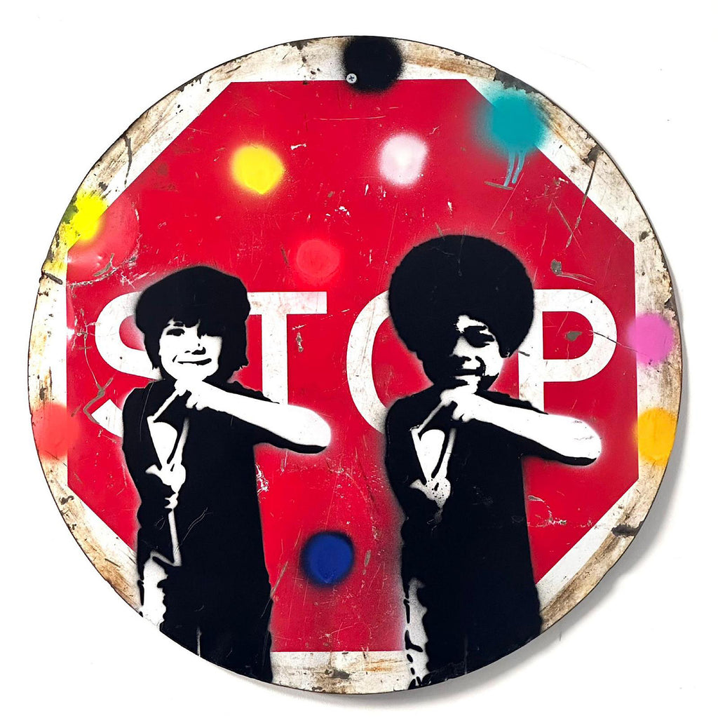Double Trouble STOP sign