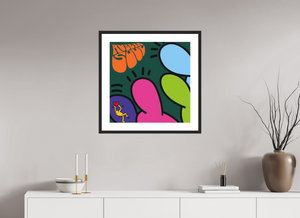 60 x 60 cm, FRAMED BLACK Rubber Sole