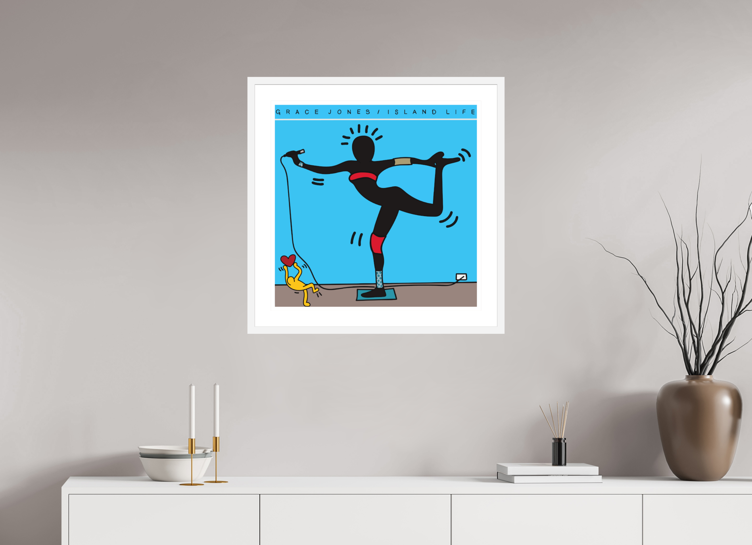 60 x 60 cm, FRAMED WHITE Grace