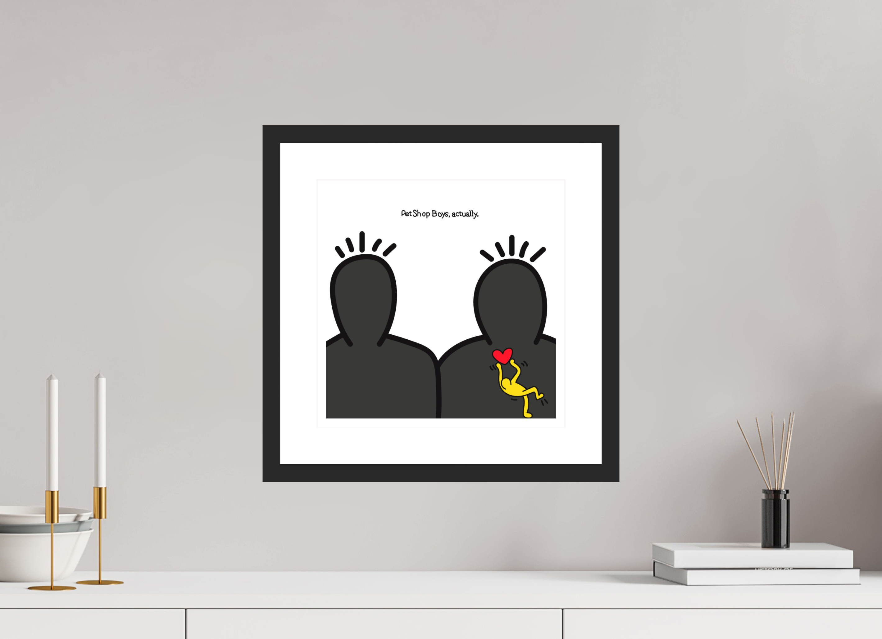30 x 30 cm, FRAMED BLACK Pet Shop Boys Actually