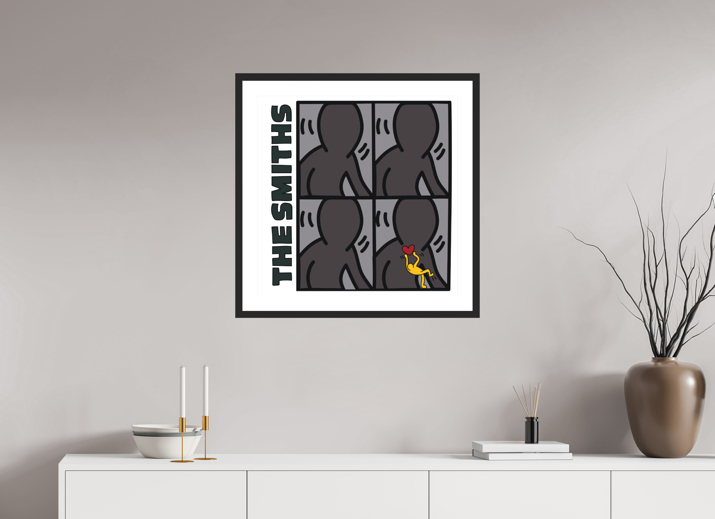 60 x 60 cm, FRAMED BLACK The Smiths