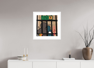 50 x 50 cm, FRAMED WHITE Public Enemy