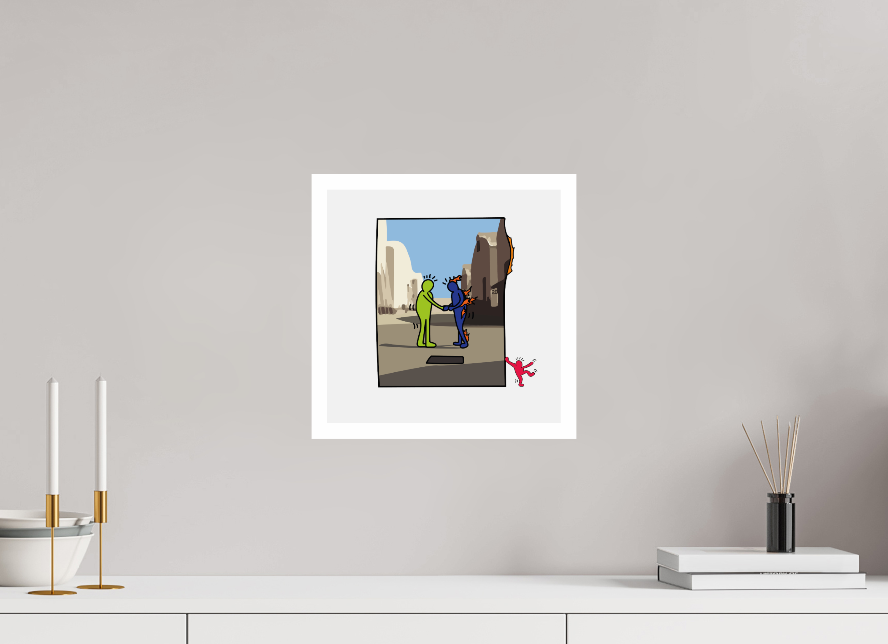 30 x 30 cm, UNFRAMED Wish you were here