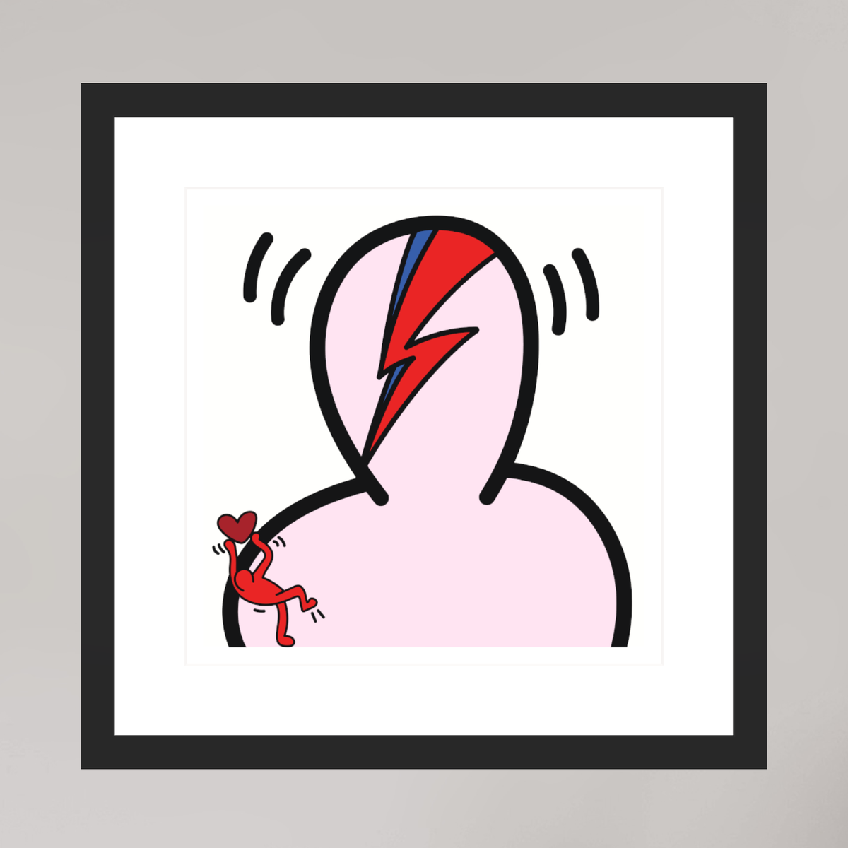 30 x 30 cm, FRAMED BLACK Bowie