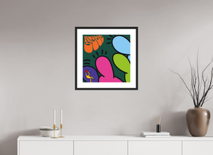 50 x 50 cm, FRAMED BLACK Rubber Sole