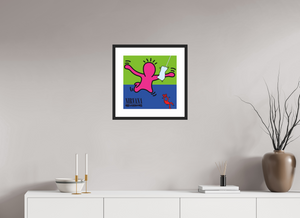 40 x 40 cm, FRAMED BLACK Nirvana