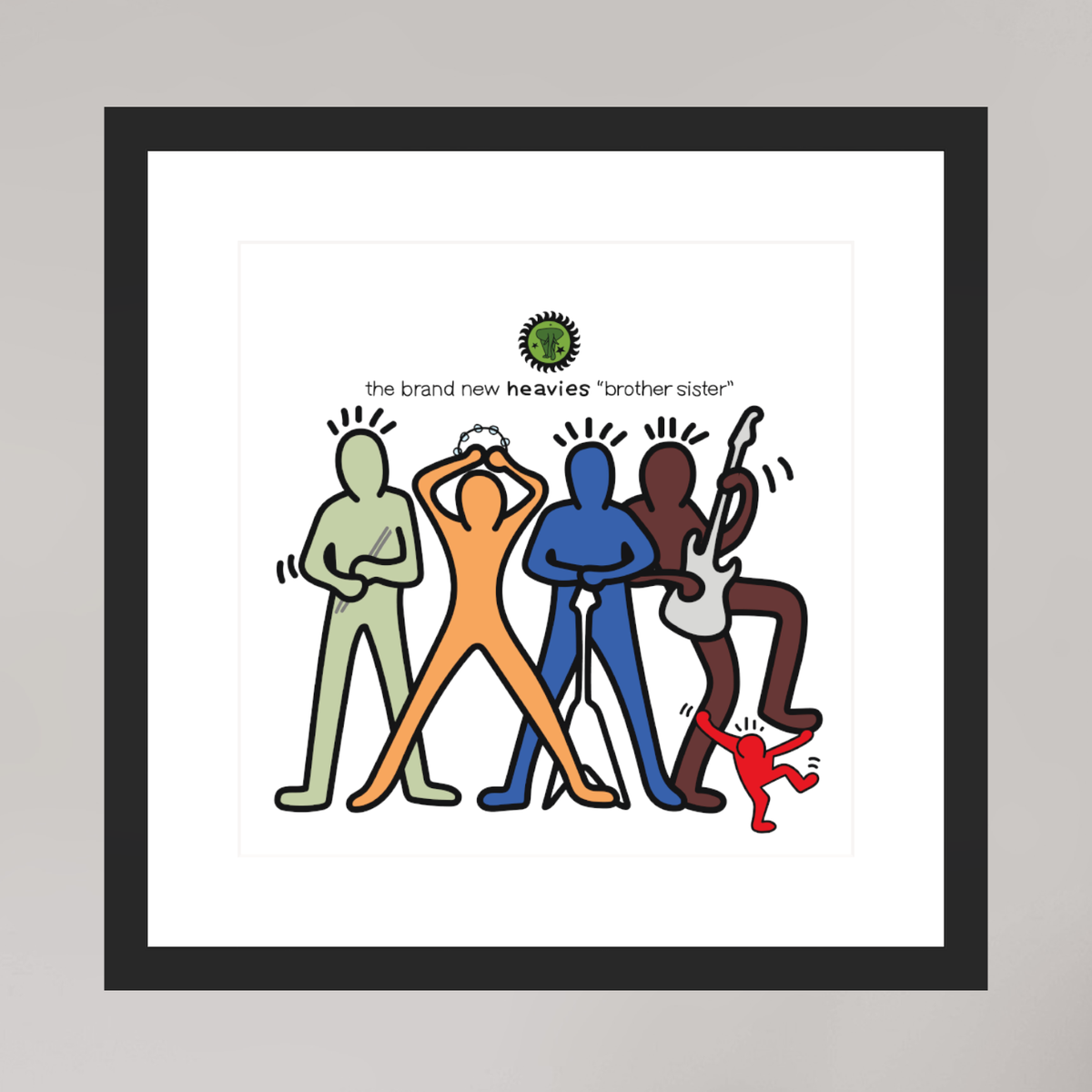 30 x 30 cm, FRAMED BLACK Brand New Heavies
