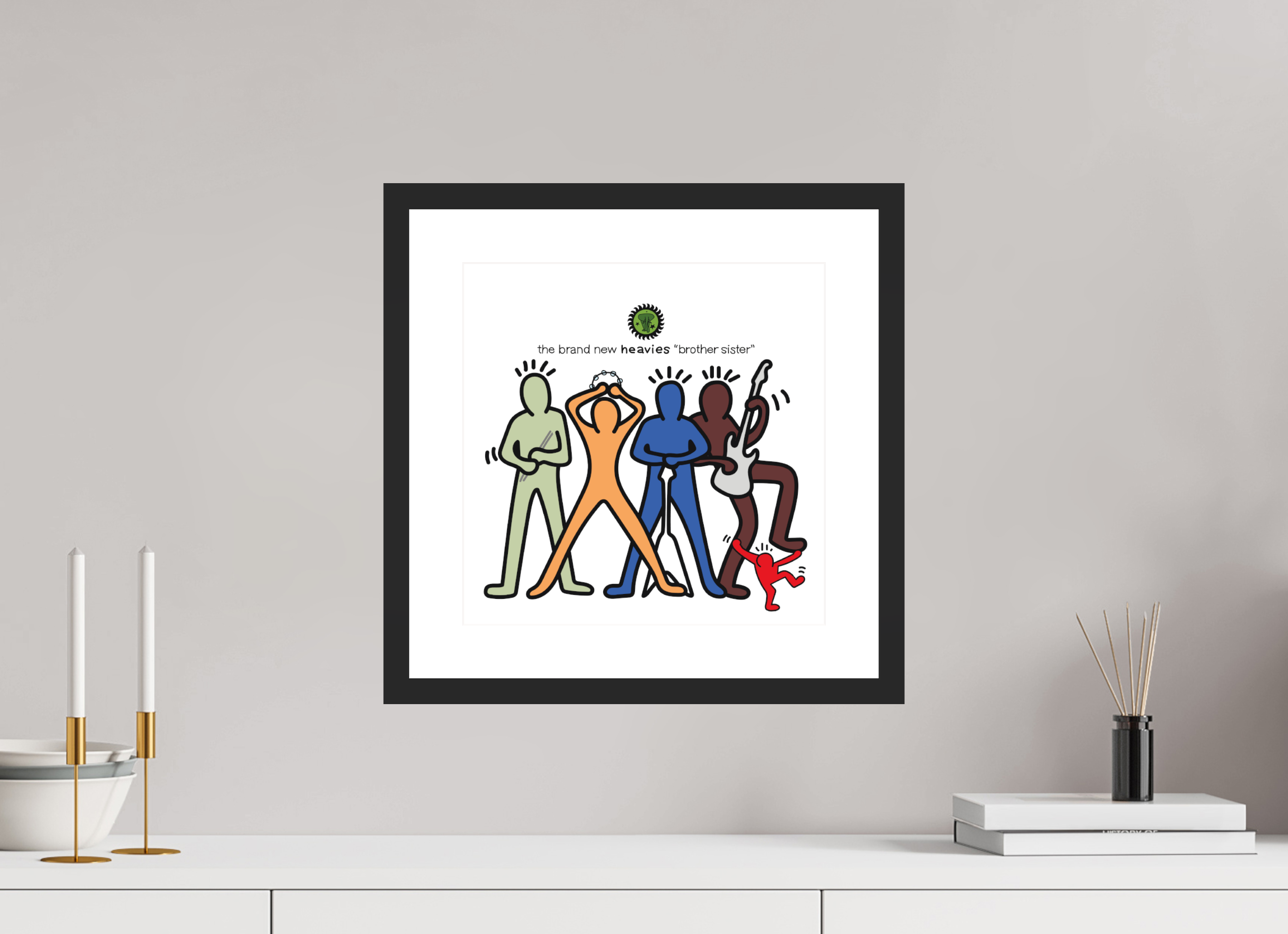 30 x 30 cm, FRAMED BLACK Brand New Heavies