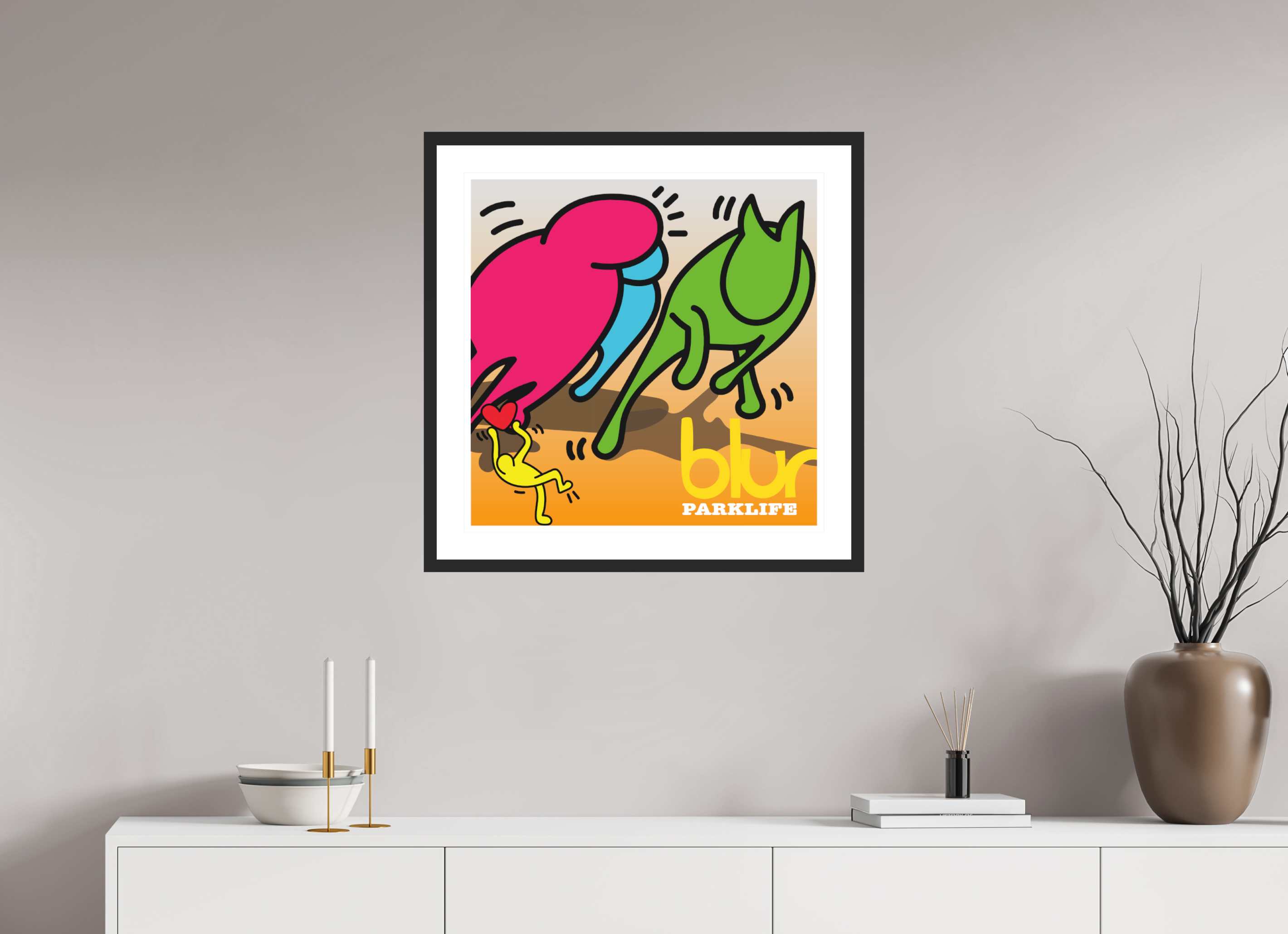 60 x 60 cm, FRAMED BLACK Blur