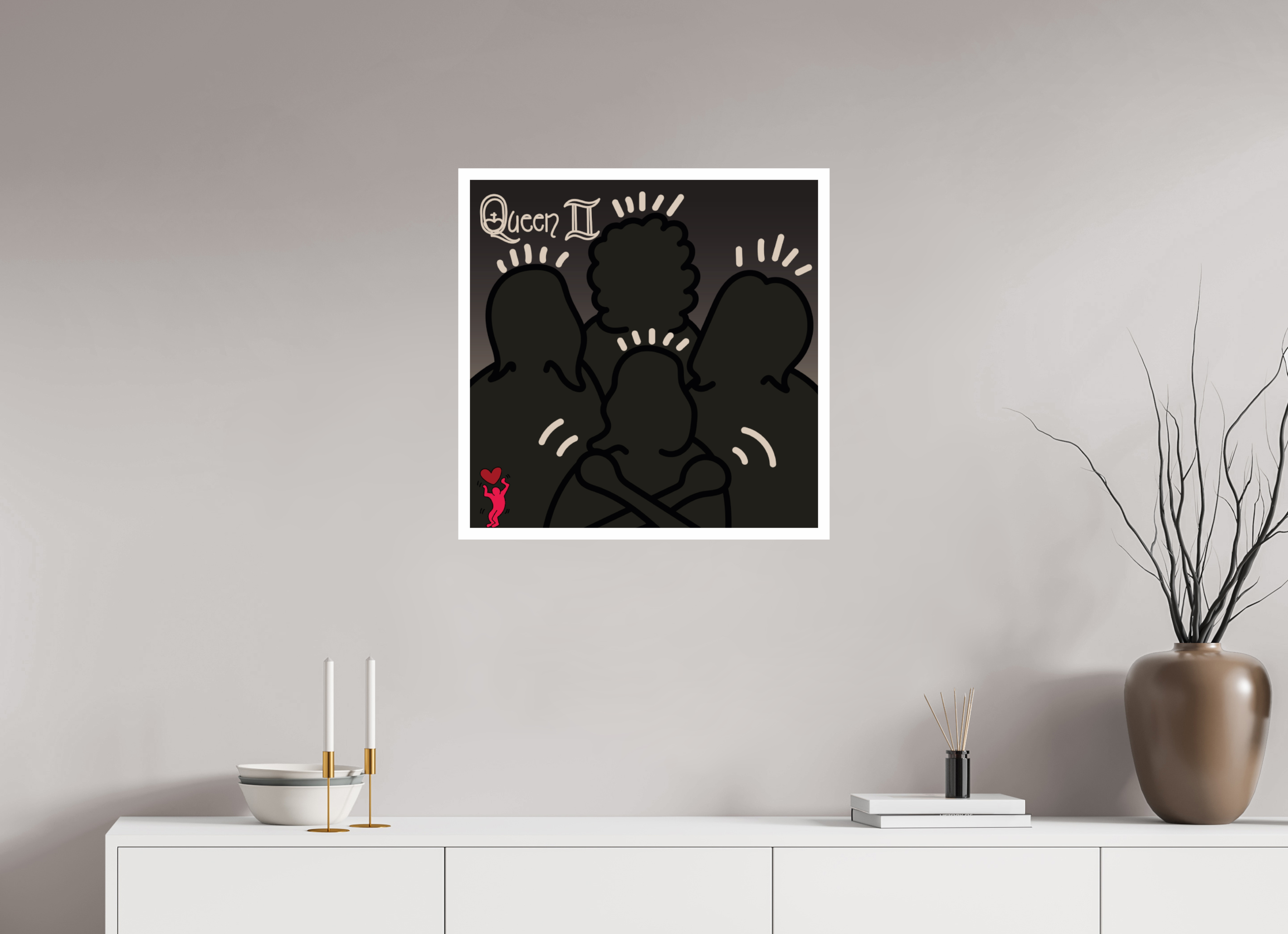 60 x 60 cm, UNFRAMED Queen