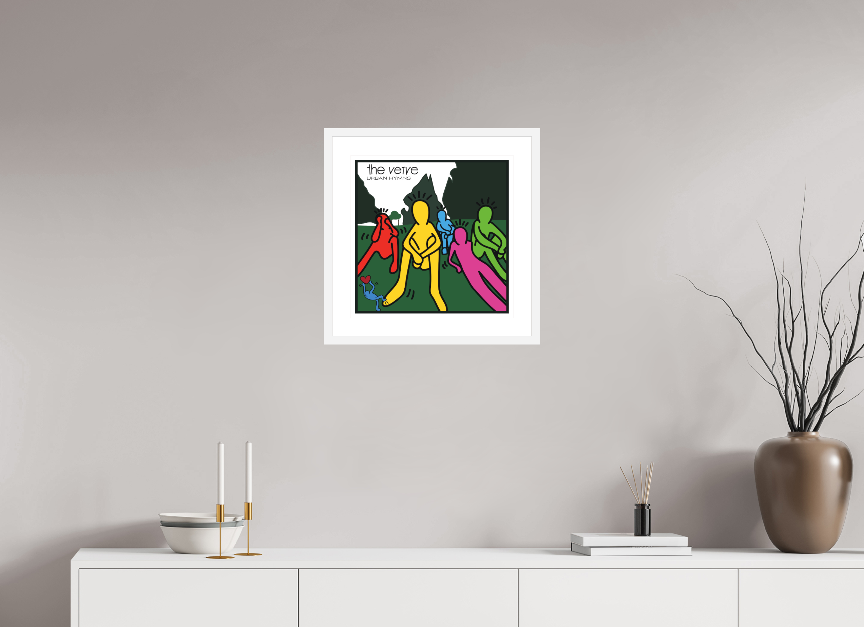 40 x 40 cm, FRAMED WHITE Verve