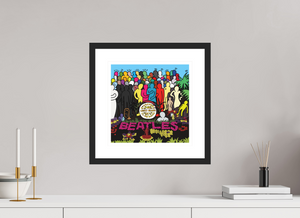 30 x 30 cm, FRAMED BLACK Sgt Pepper