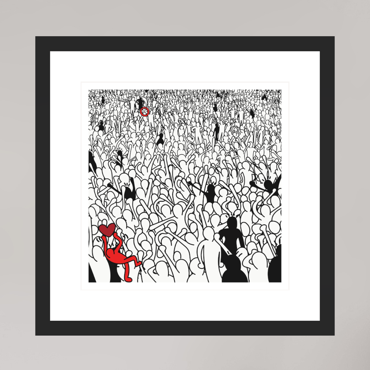 30 x 30 cm, FRAMED BLACK George Michael
