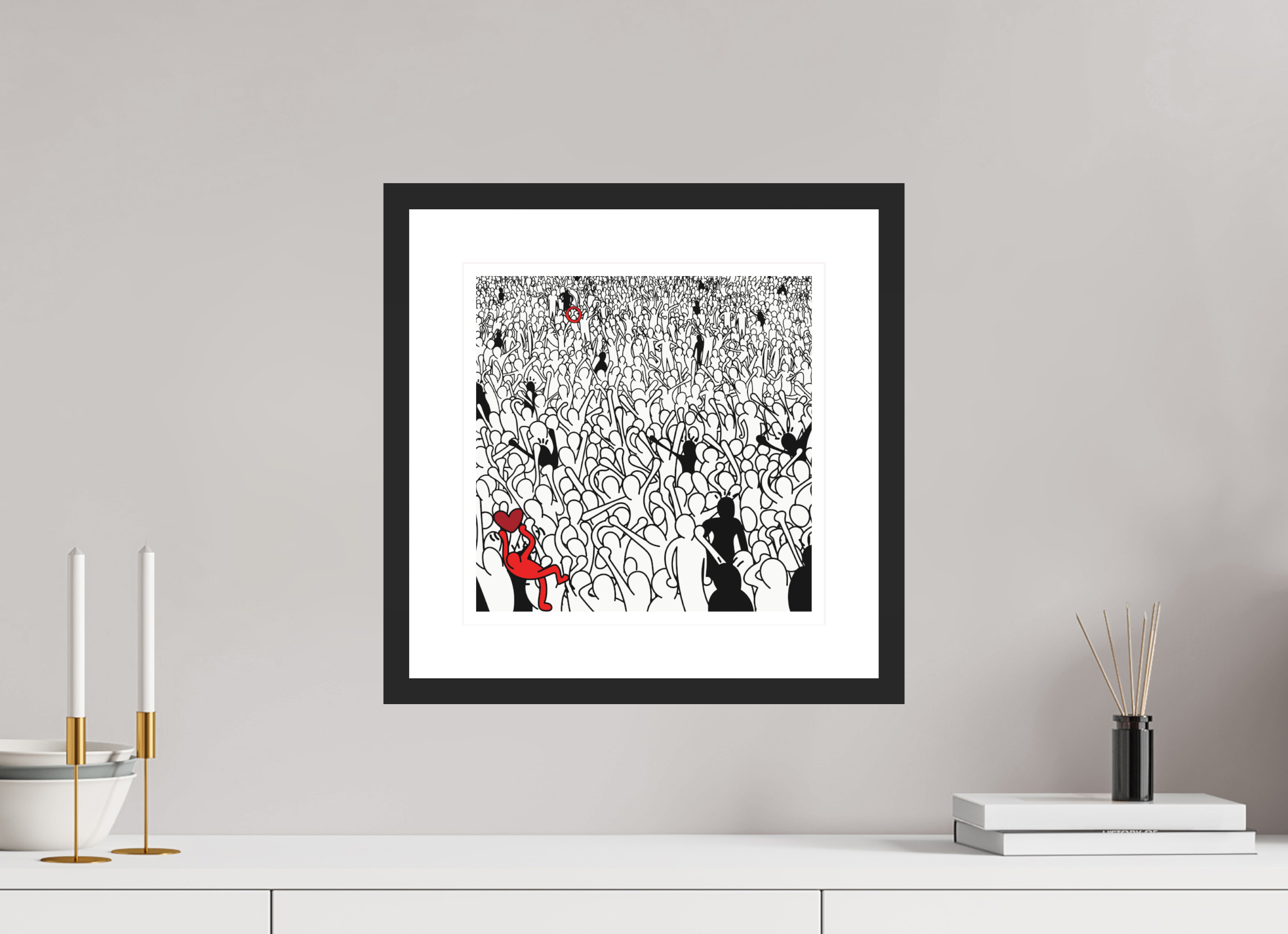 30 x 30 cm, FRAMED BLACK George Michael