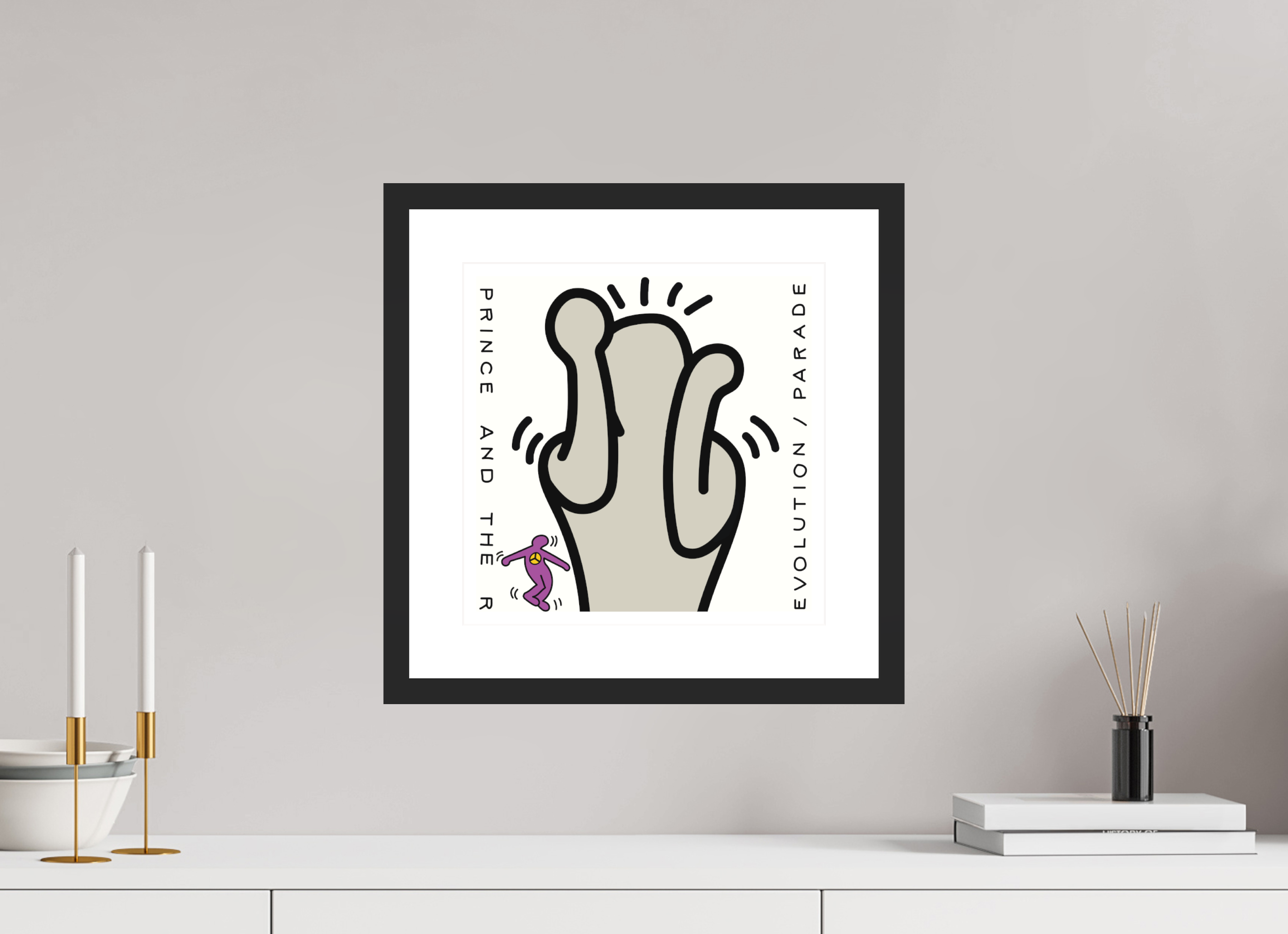 30 x 30 cm, FRAMED BLACK Parade Prince And The Revolution