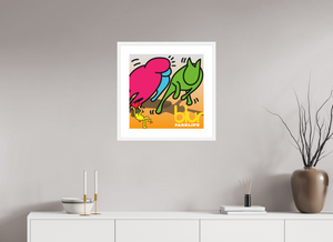 50 x 50 cm, FRAMED WHITE Blur