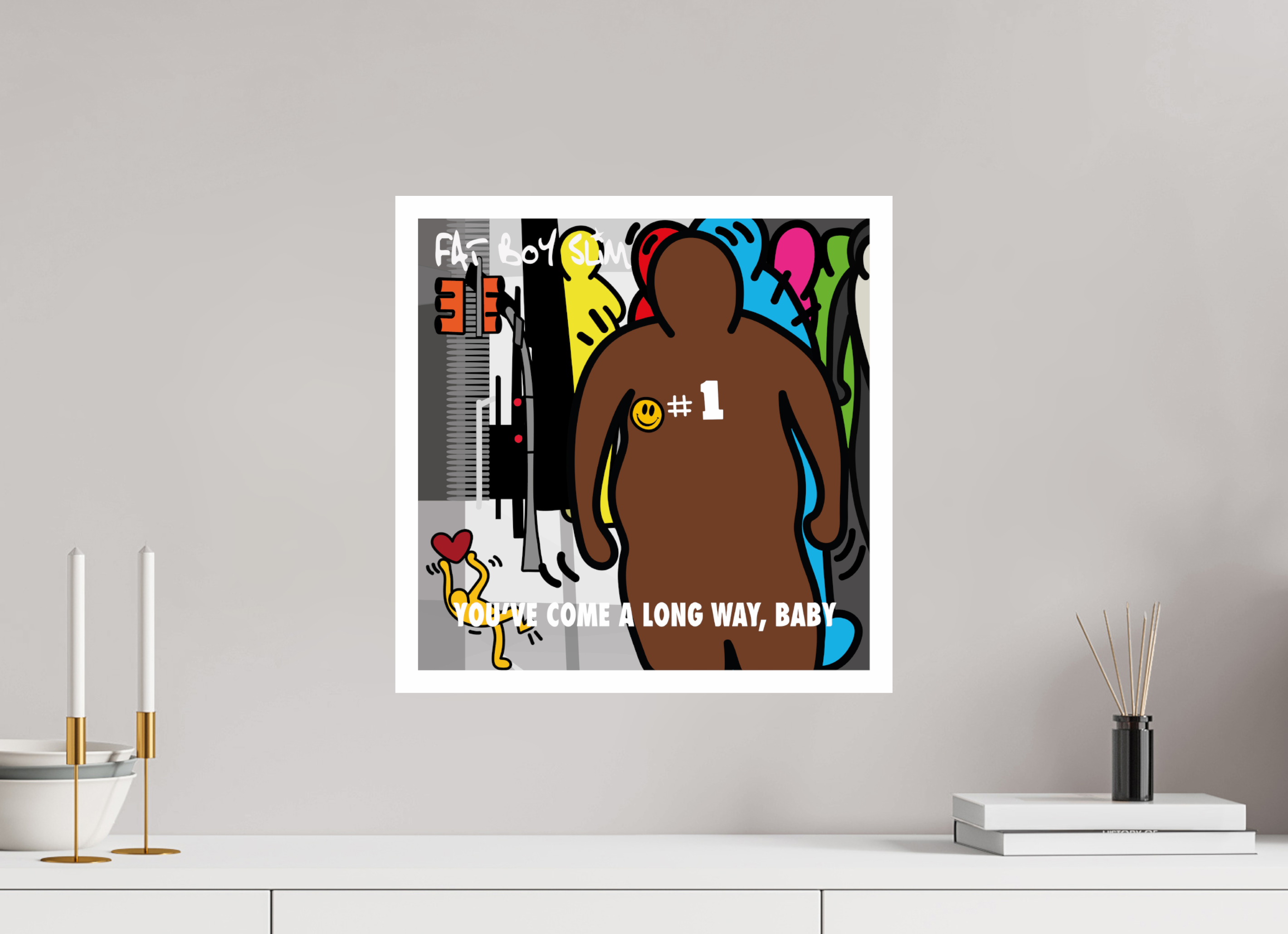 40 x 40 cm, UNFRAMED Fatboy Slim