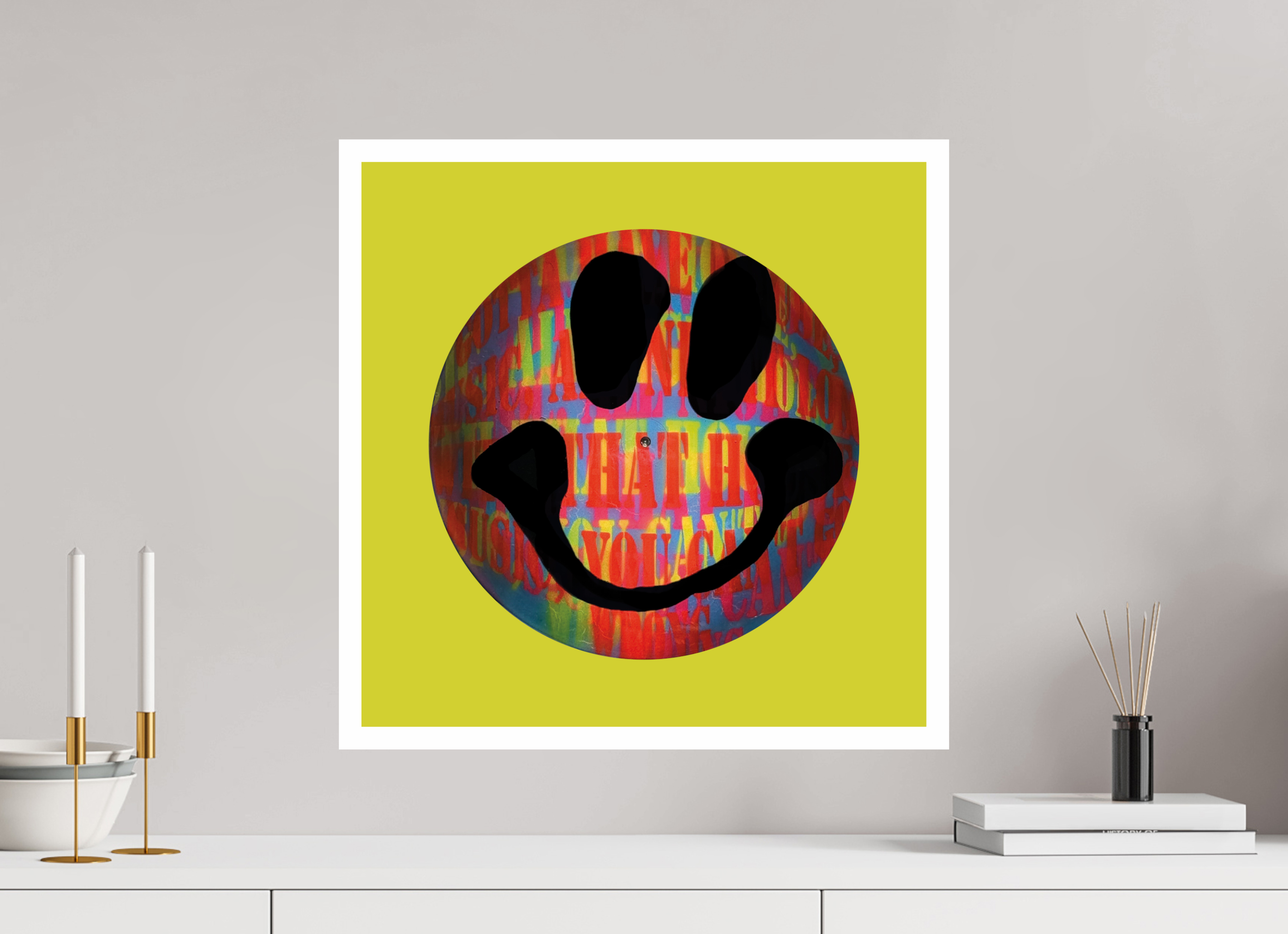 50 x 50 cm, UNFRAMED On the record 1 metallic print