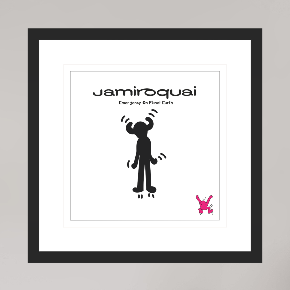 30 x 30 cm, FRAMED BLACK Jamiroqui