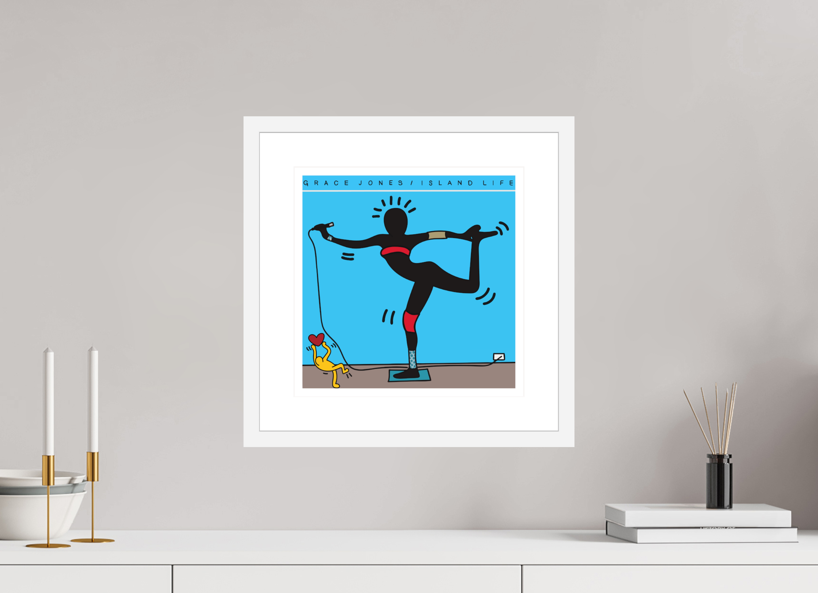 30 x 30 cm, FRAMED WHITE Grace