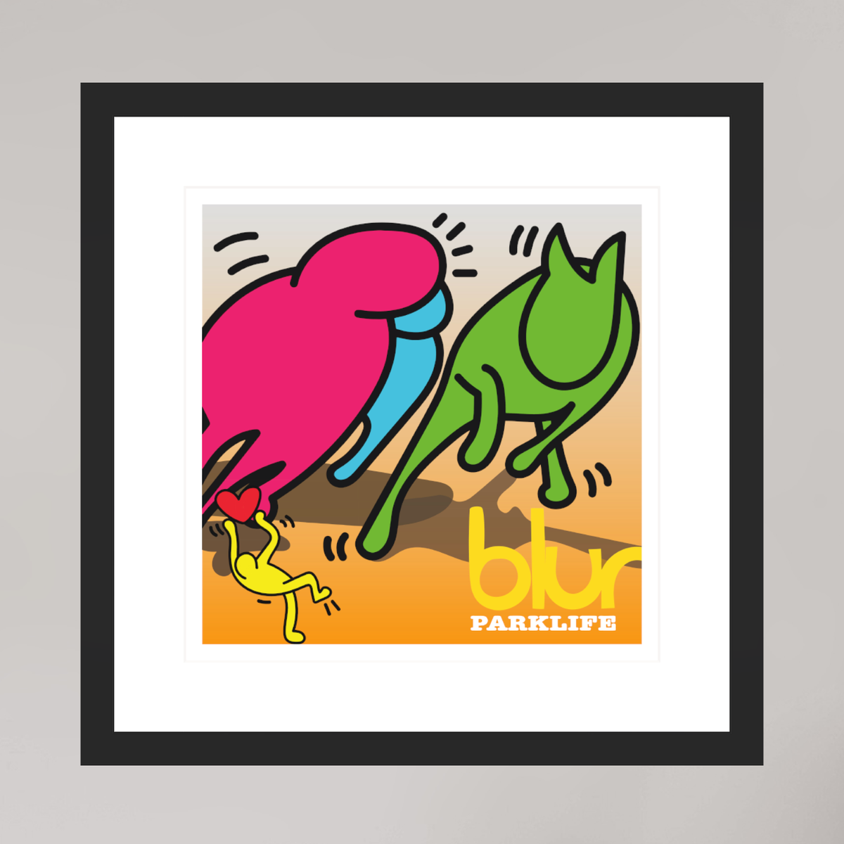 30 x 30 cm, FRAMED BLACK Blur