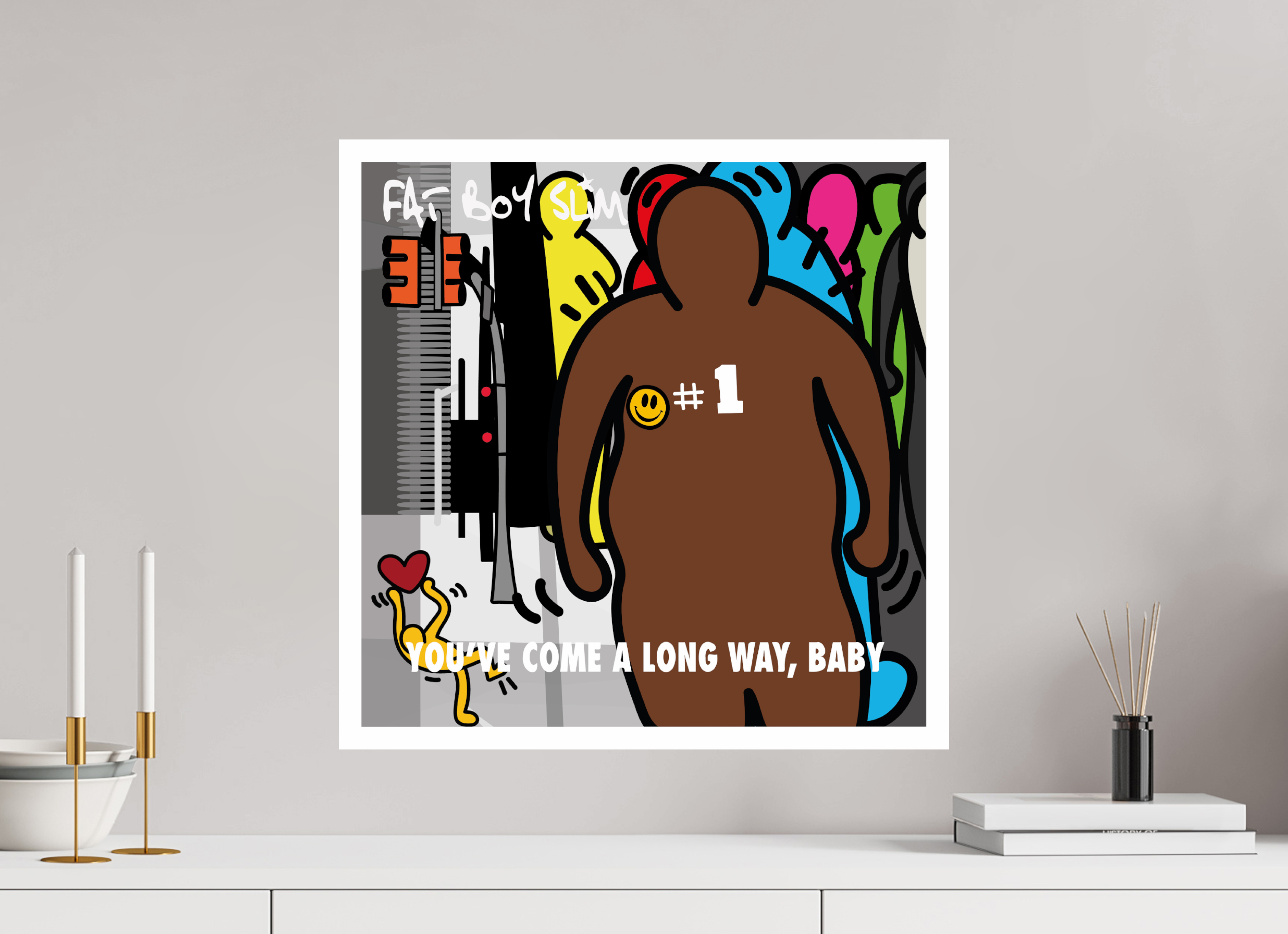 50 x 50 cm, UNFRAMED Fatboy Slim