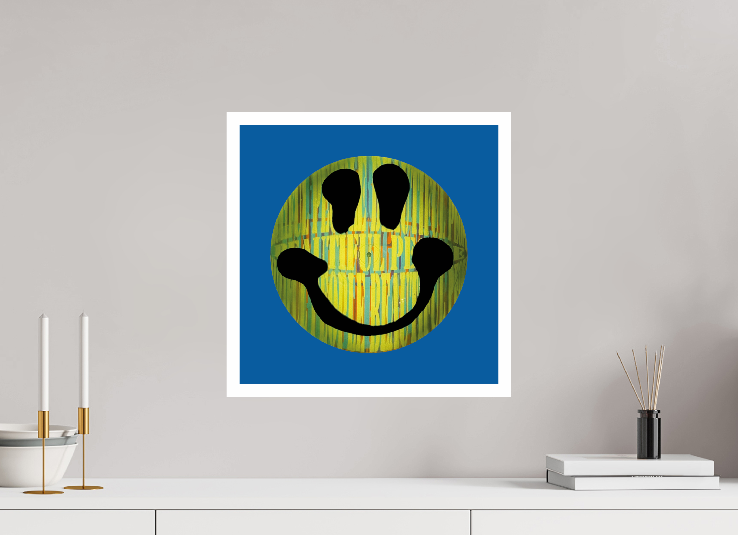 40 x 40 cm, UNFRAMED On the record 6 metallic print