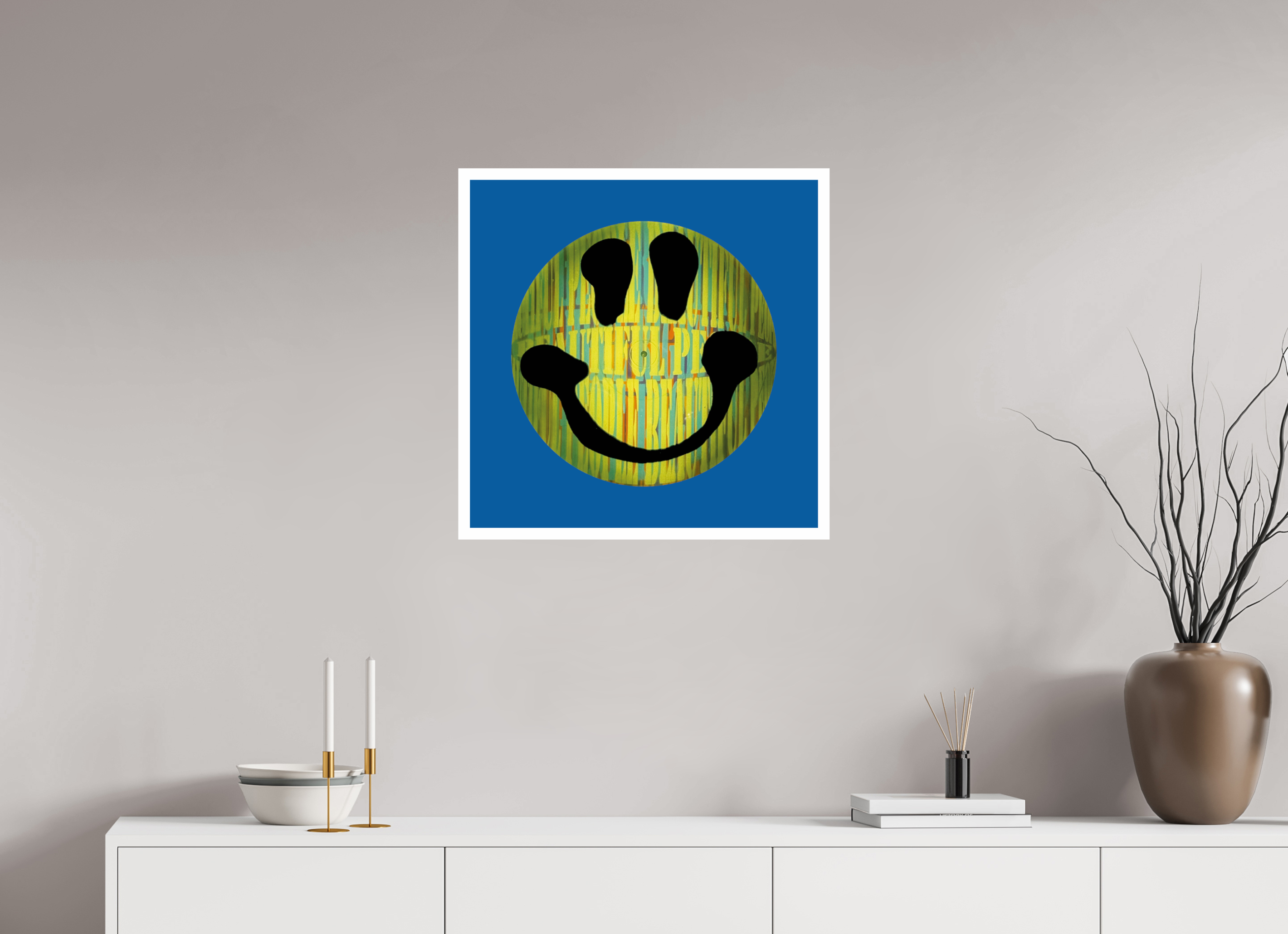 60 x 60 cm, UNFRAMED On the record 6 metallic print