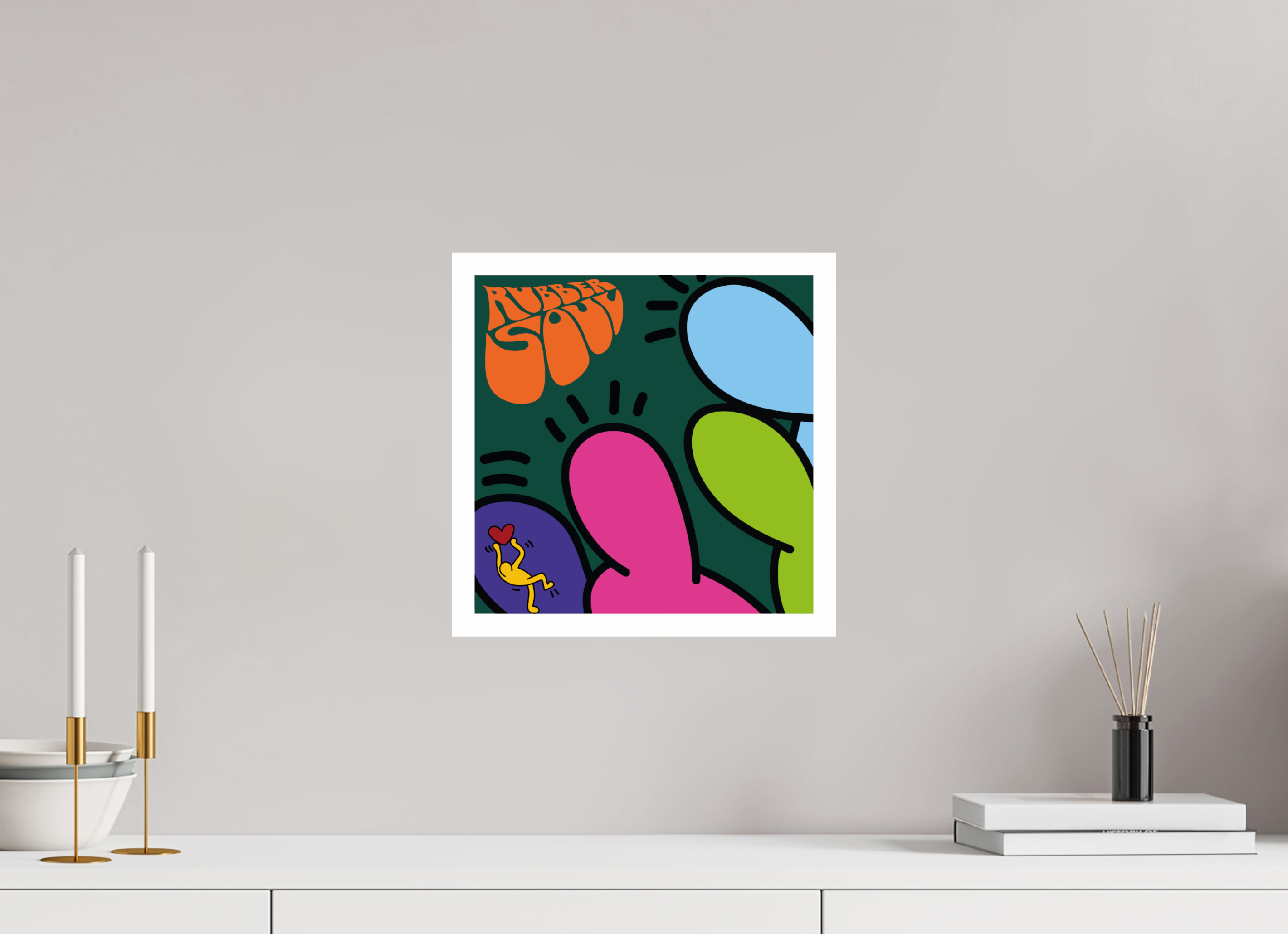 30 x 30 cm, UNFRAMED Rubber Sole