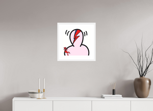 40 x 40 cm, FRAMED WHITE Bowie