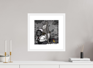 30 x 30 cm, FRAMED WHITE Quadrophenia