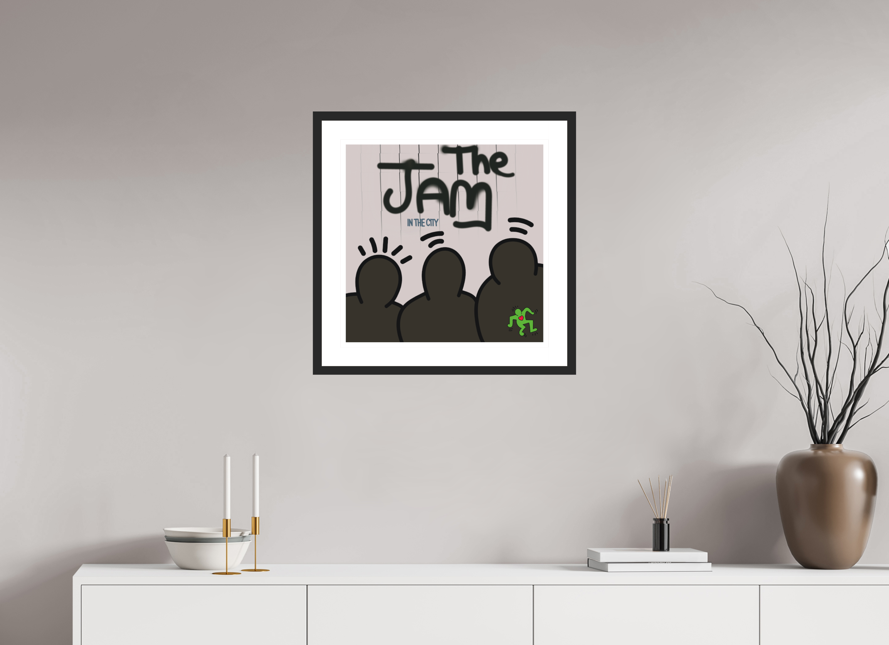 50 x 50 cm, FRAMED BLACK The Jam