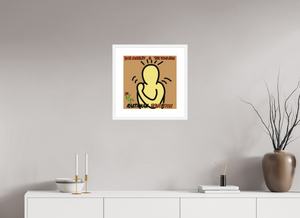 40 x 40 cm, FRAMED WHITE Bob Marley