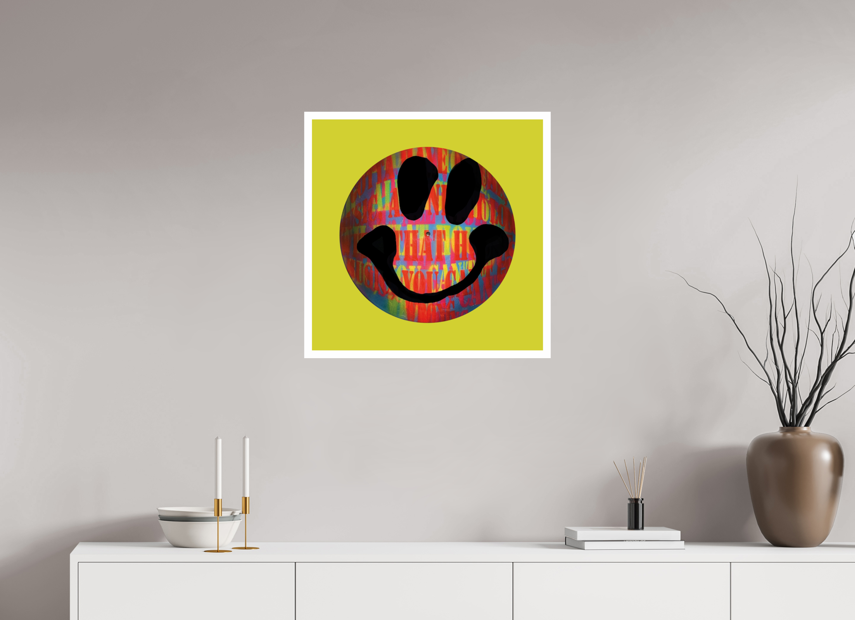60 x 60 cm, UNFRAMED On the record 1 metallic print