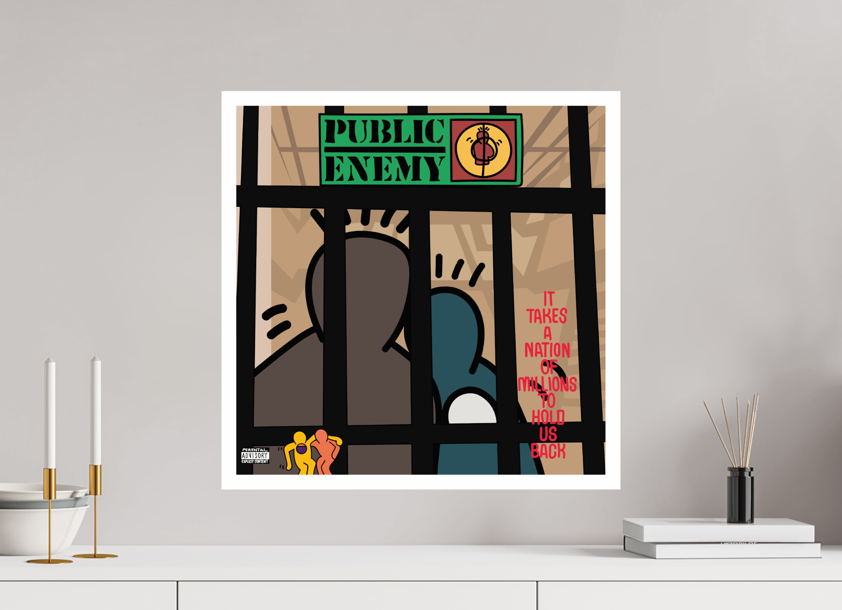 50 x 50 cm, UNFRAMED Public Enemy