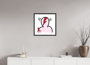 40 x 40 cm, FRAMED BLACK Bowie