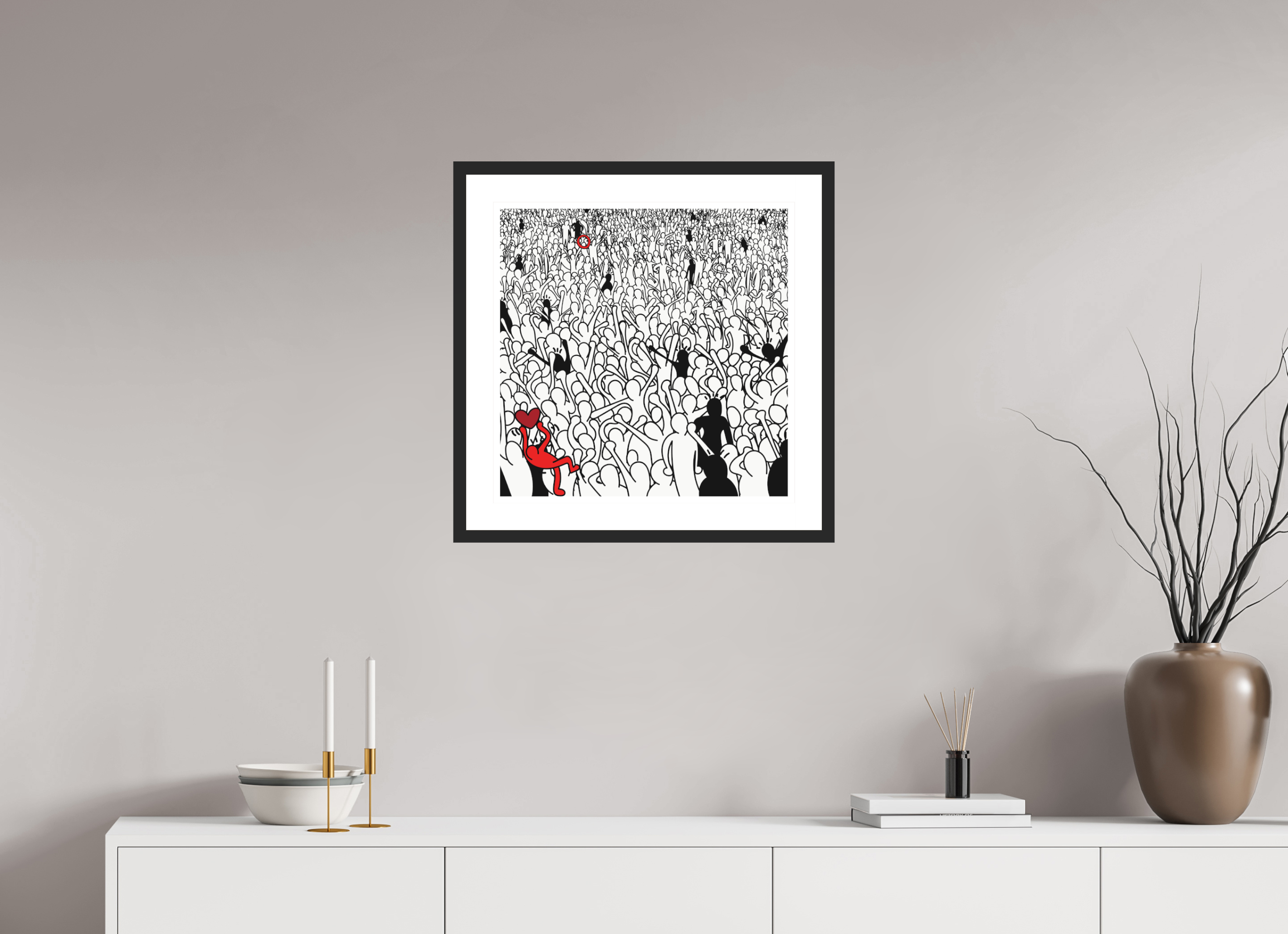 50 x 50 cm, FRAMED BLACK George Michael