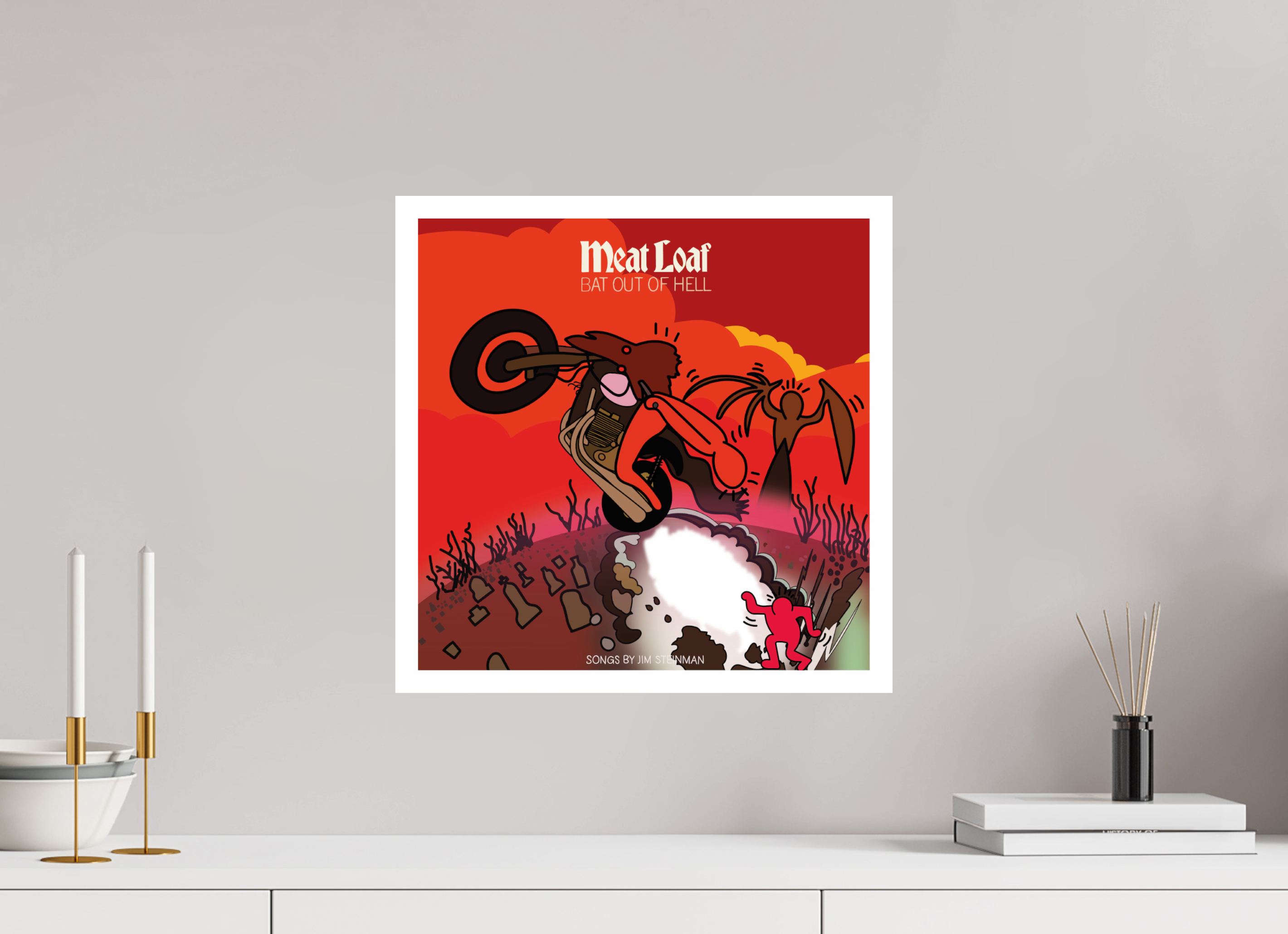 40 x 40 cm, UNFRAMED Meatloaf