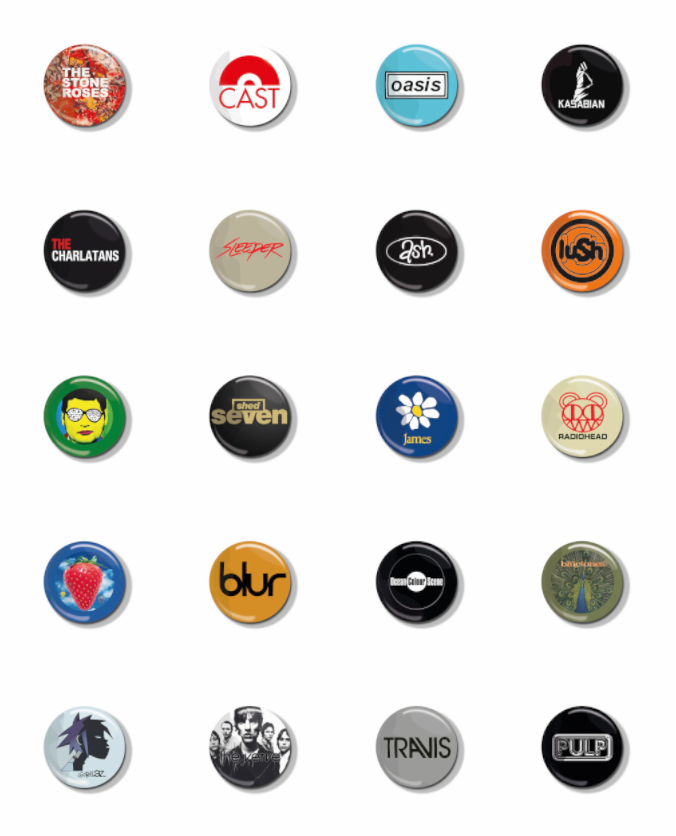 Main image Badges of my life Indie edition white