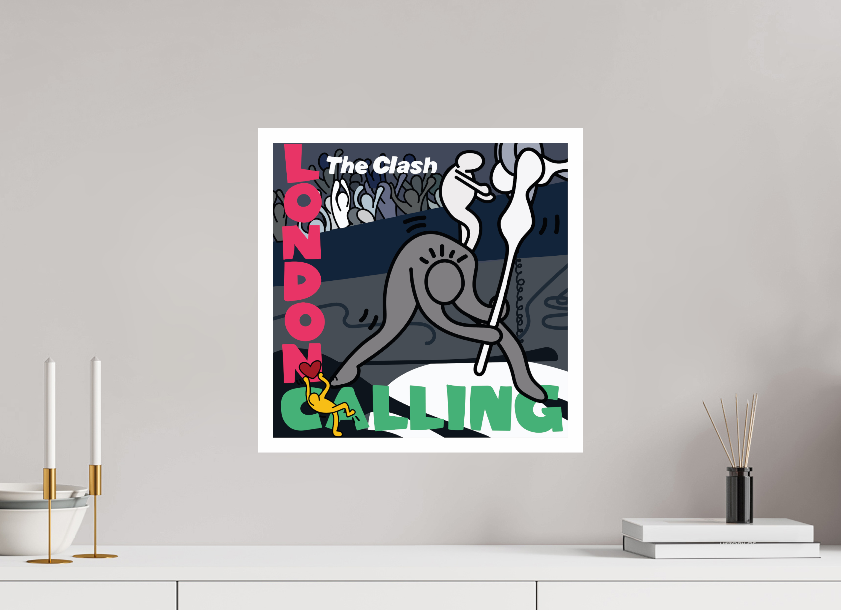 40 x 40 cm, UNFRAMED London Calling