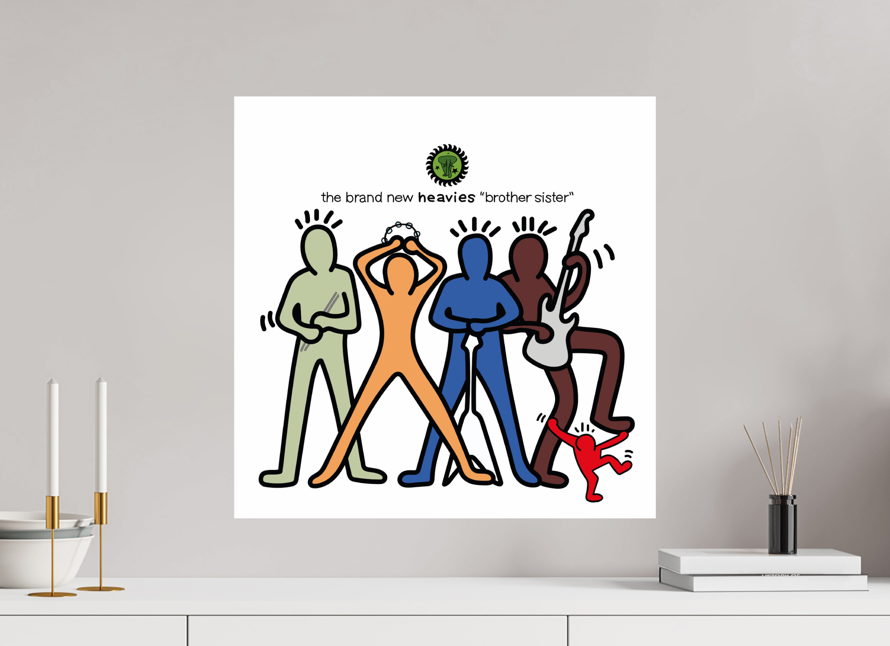 50 x 50 cm, UNFRAMED Brand New Heavies